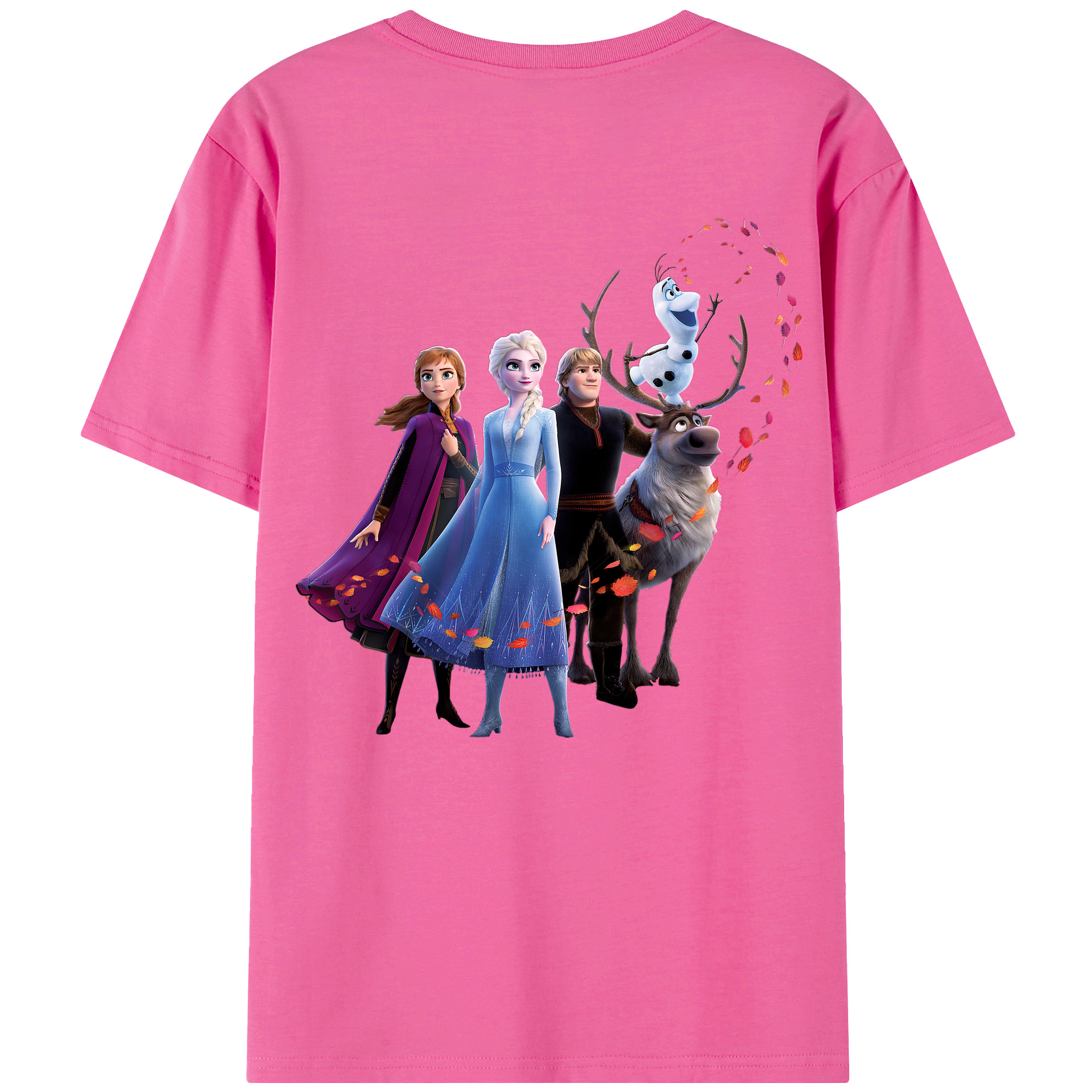 （画像用） アナと雪の女王 アンナ エルサ Frozen Anna Elsa レディース半袖Tシャツ(バックプリント)